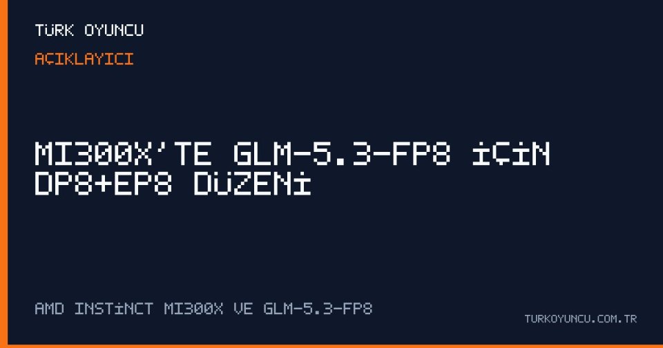 MI300X’te GLM-5.3-FP8 için DP8+EP8 düzeni