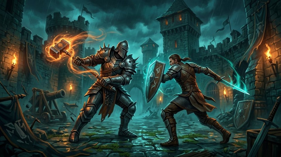 MMORPG PVP’de takas ekranını dikkatle kontrol eden oyuncu