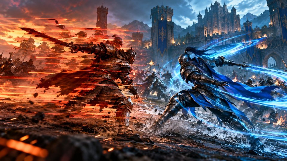MMORPG PVP oynarken ping ve FPS göstergelerini izleyen oyuncu