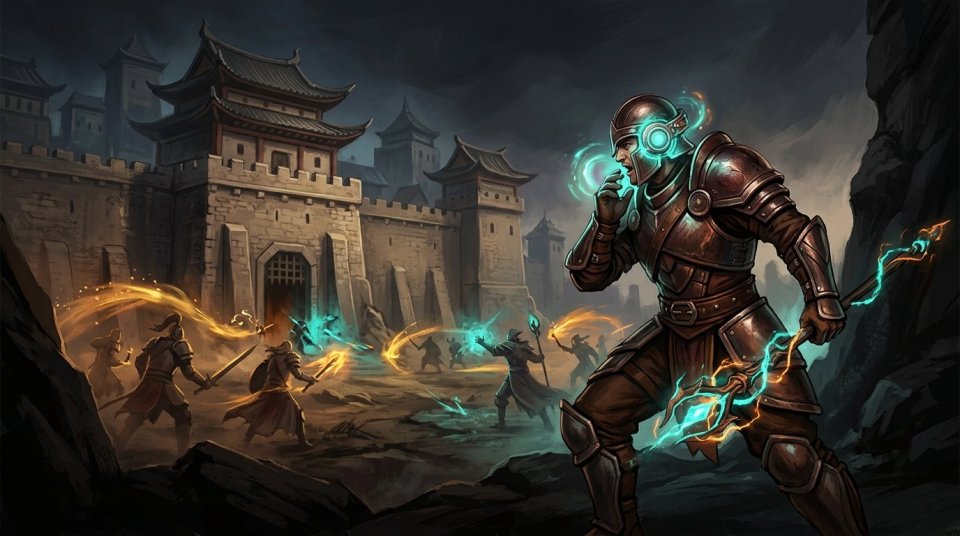 MMORPG PVP savaşında sesli iletişim kullanan oyuncu takımı