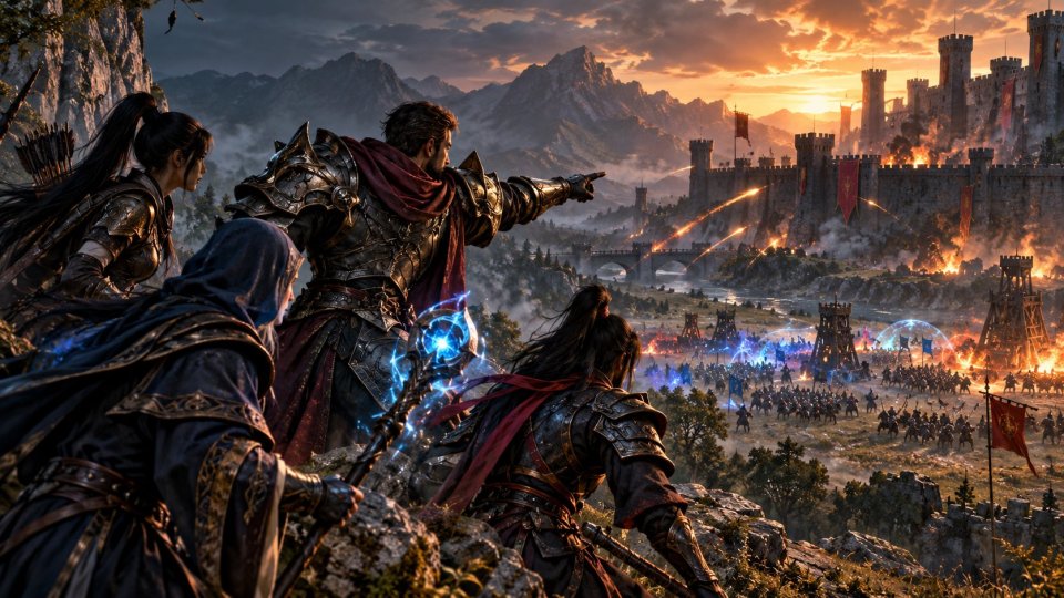 MMORPG PVP savaşında takım içi iletişim kuran oyuncular