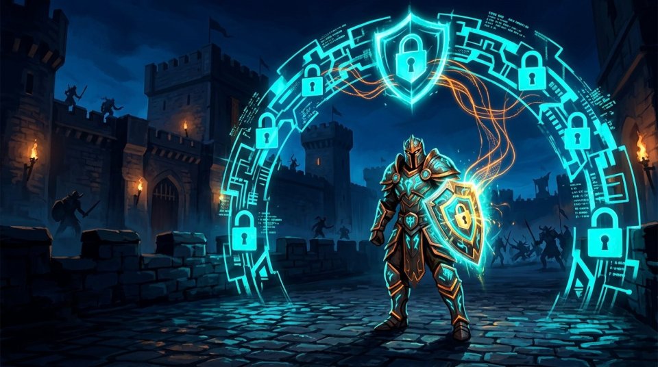 Yeni sunucuya başlamadan önce MMORPG PVP hesap güvenliği kontrolü yapan oyuncu