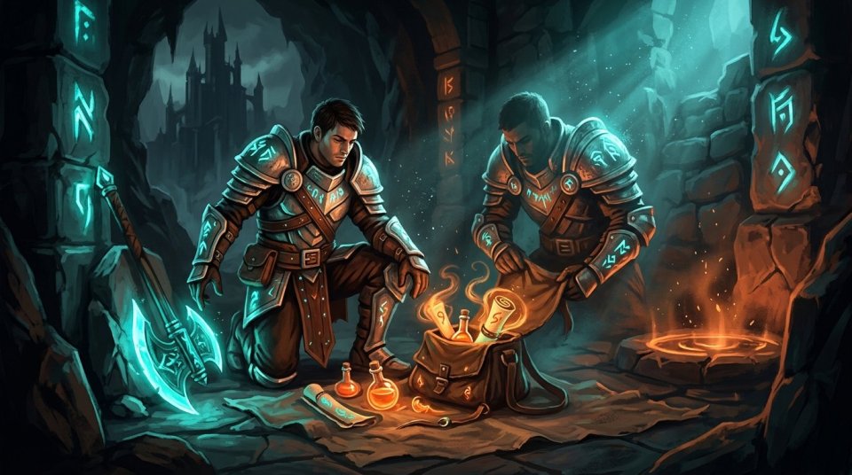 MMORPG boss katılımı öncesi hazırlık yapan oyuncu grubu
