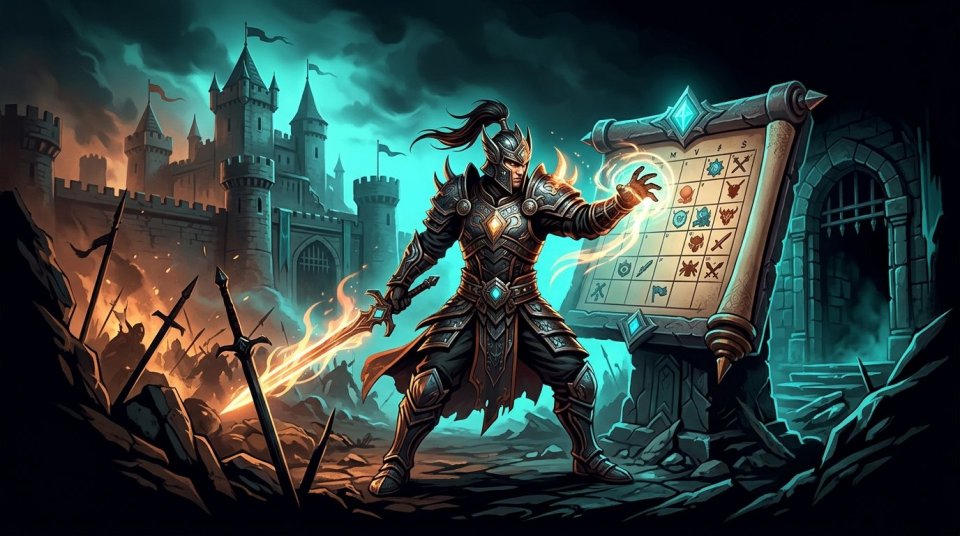 MMORPG etkinlik takvimini inceleyen oyuncunun masaüstü oyun planı