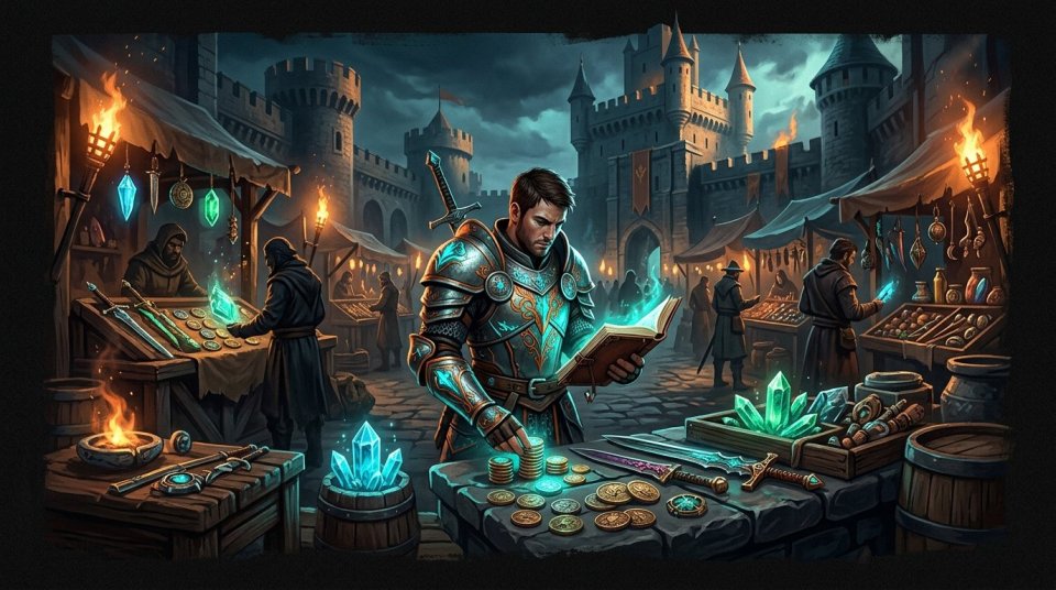 MMORPG oyun içi ekonomi takibi yapan oyuncunun item ve para kayıtları