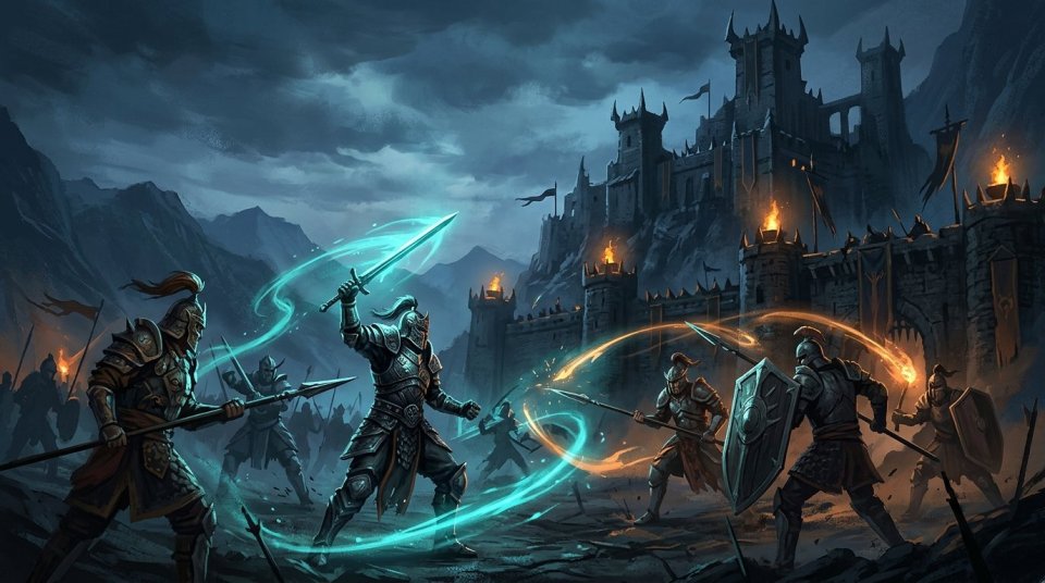 MMORPG PVP sunucusu seçerken kuralları inceleyen oyuncu