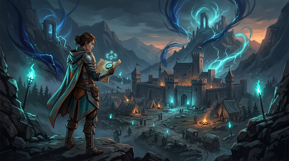 Yeni sunucu seçimini araştıran MMORPG oyuncusu bilgisayar başında