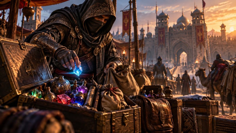 Silkroad PVP’de alchemy malzemeleri düzenleyen oyuncu deposu