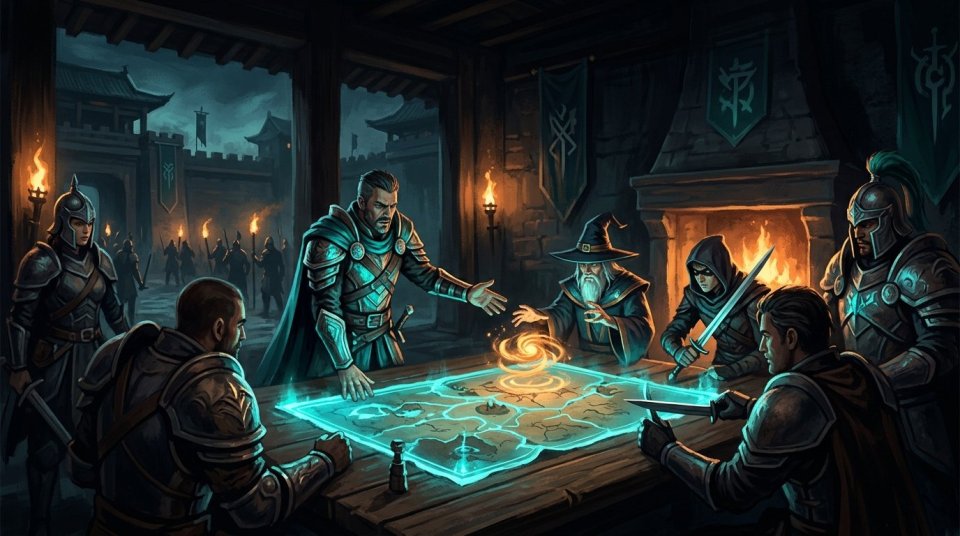 Silkroad PVP guild savaşı öncesi rollerini planlayan oyuncu ekibi