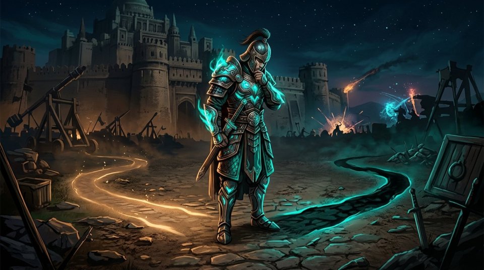 Silkroad PVP’de Trader, Hunter ve Thief rollerini temsil eden kervan sahnesi