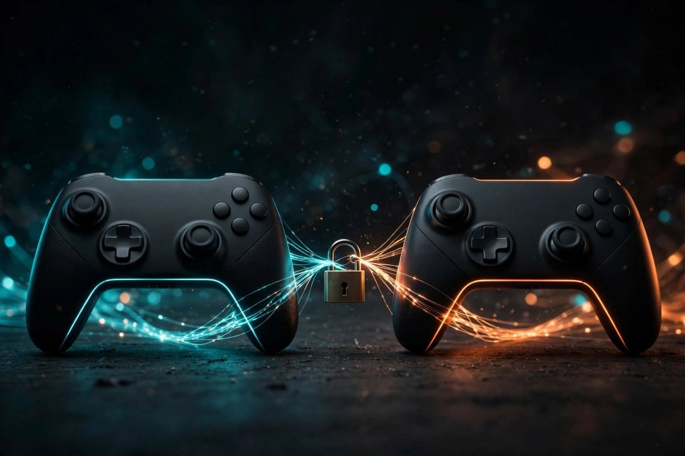 Steam aile paylaşımı ayarlarını gösteren bilgisayar ekranı ve oyun kumandası